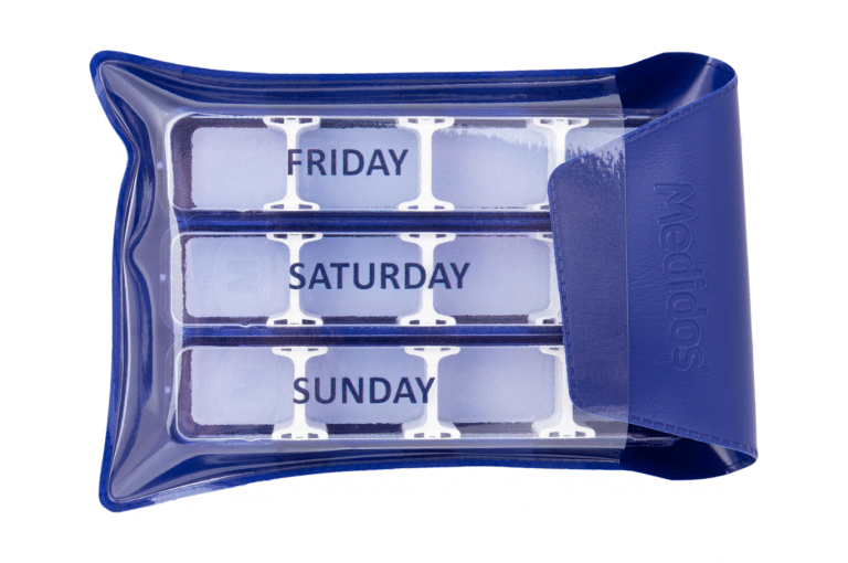 Medidose-GB-No6-Empire-Blue-Closed-pill-dispenser-Kibodan-danish-design