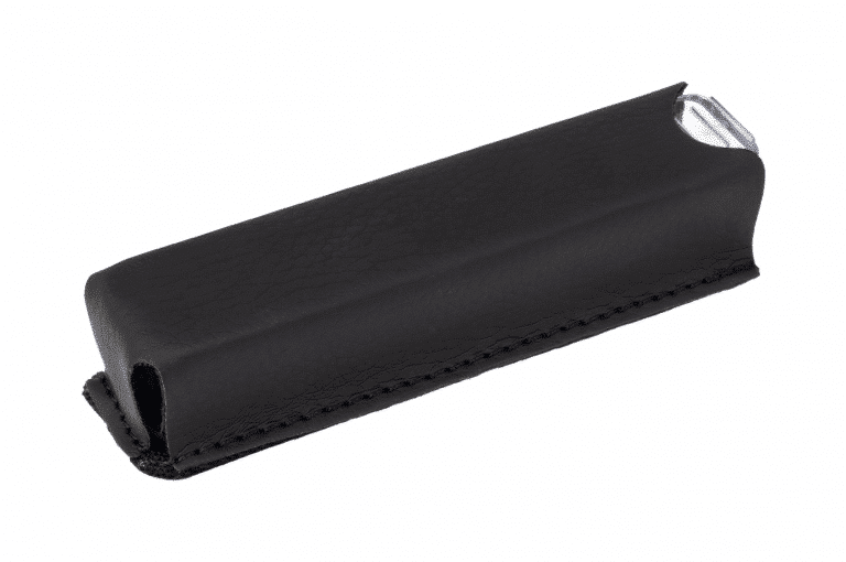 Medidose-XX-Sleeve-Leatherette-Black-Perspective-pill-dispenser-Kibodan-danish-design-A-X1
