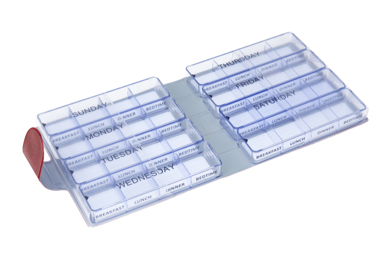 Medimax-GB-No1-Wild-Dark-Red-Open-pill-dispenser-Kibodan-danish-design_1